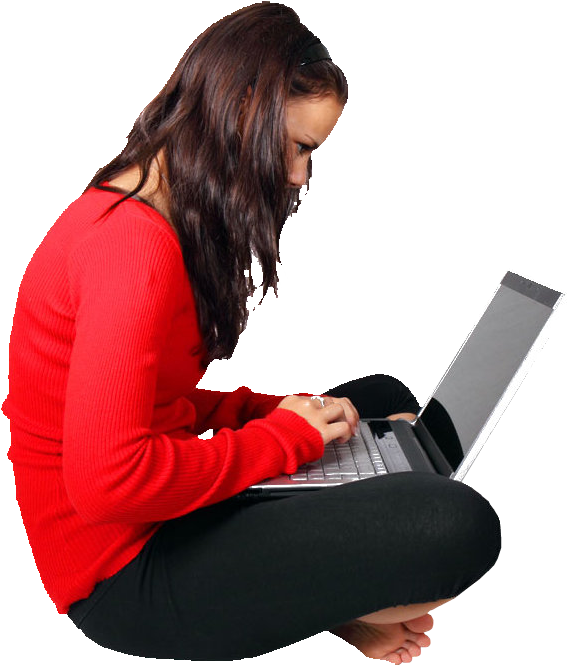 Source - - Sitting On Bed Png (664x664), Png Download