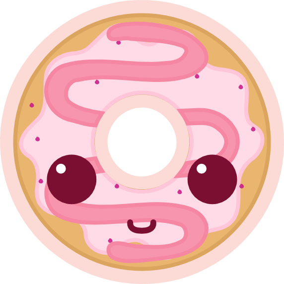 Kawaii Donut Png Transparent Kawaii Donut - Kawaii Donut Transparent (572x572), Png Download