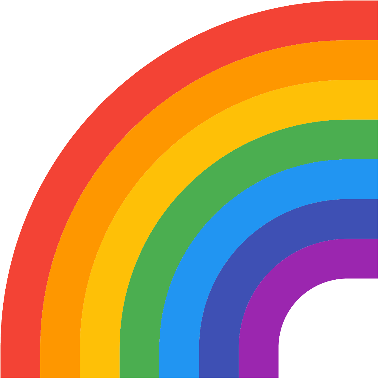 Rainbow Icono - Rainbow Icon (1600x1600), Png Download