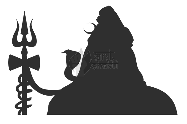 Silhouette Lord Shiva Graphics Art - Kachnarcity (606x402), Png Download