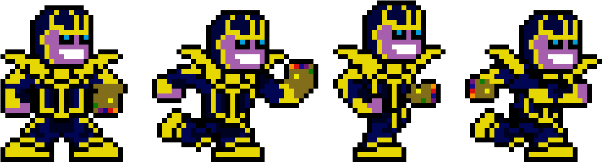 Thanos - Pixel Art Real Thanos (1270x400), Png Download