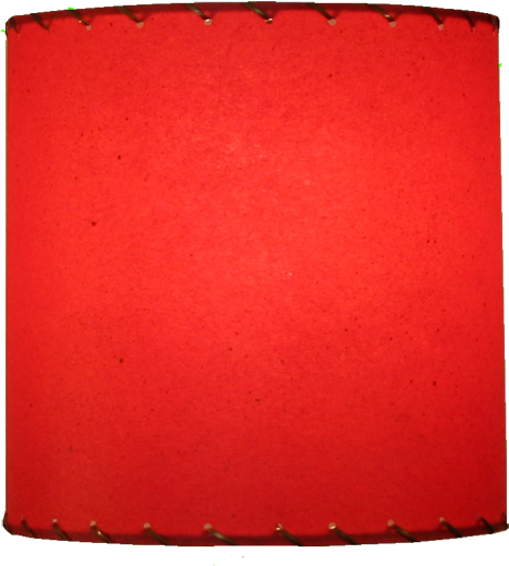 8 Inch Lamp Shade Small Drum Red Fiberglass Parchment - Art Paper (500x547), Png Download
