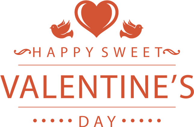 Valentines Day Png Typography - Happy Valentine Sweet Words (650x430), Png Download