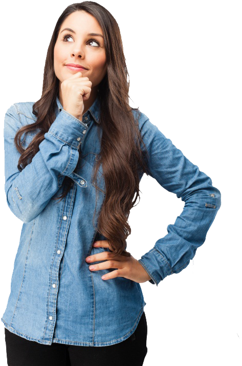 Thinking Woman Png Hd - Thinking Women Png (626x782), Png Download