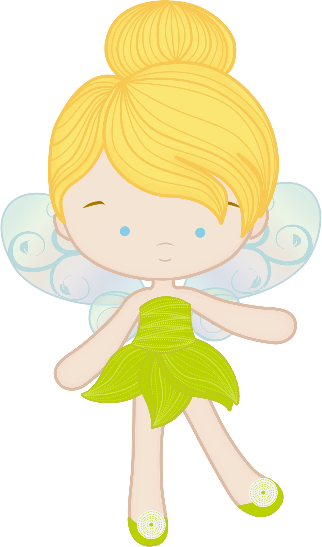 Princesas E Pr - Tinker Bell Cute Png (1038x1759), Png Download