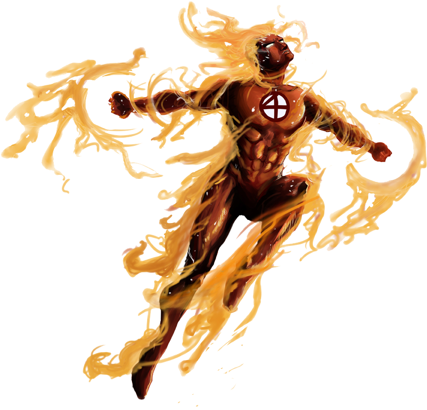 Human - Human Torch Transparent (865x875), Png Download