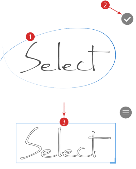 Just Circle It In Pen Mode And Tap The ✓icon That Appears - Diagram (450x560), Png Download