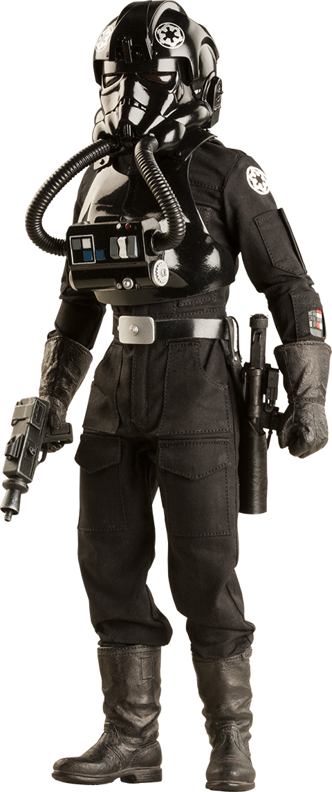 Imperial Tie Fighter Pilot Action Figure - Sideshow Collectibles Star Wars Imperial Tie Fighter (480x1144), Png Download