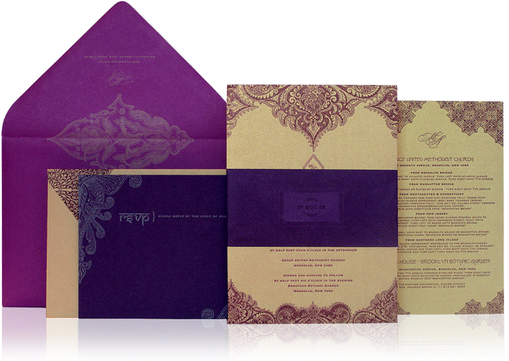 Pics Photosroyal Purple And Gold Wedding Invitation - Purple Wedding Invitation Suite (934x585), Png Download