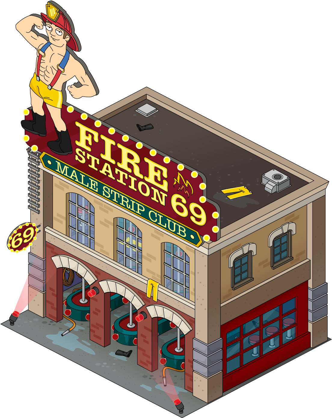 Fire Station 69 Male Strip Club - Lego Family Guy House (1140x1411), Png Download