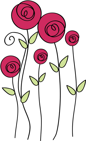 Doodle Flowers, Drawing Flowers, Paint Flowers, Rose - Imagenes Decorativas Para Dibujar (374x603), Png Download