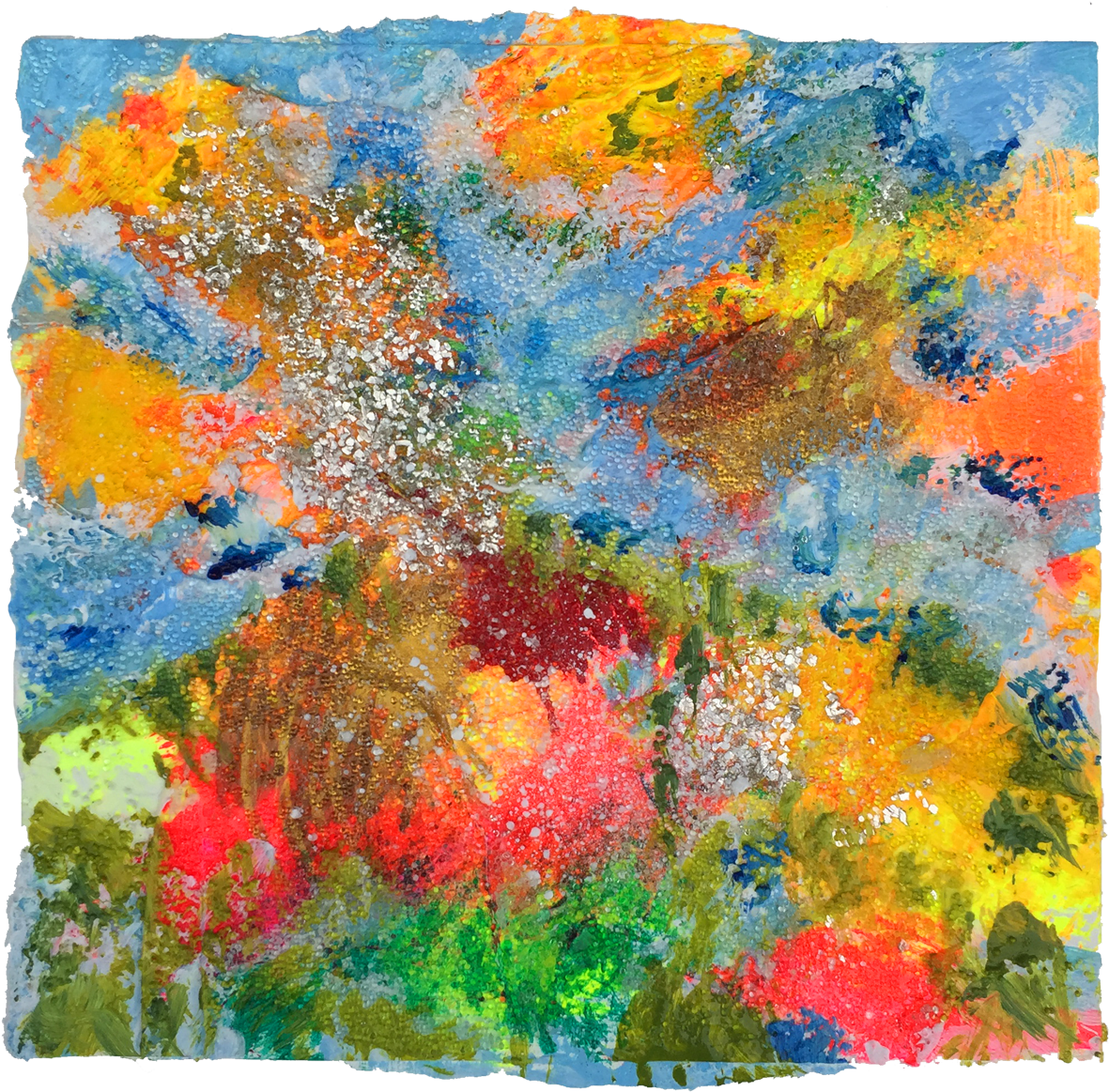 Original Acrylic Painting On Paper (1350x1350), Png Download