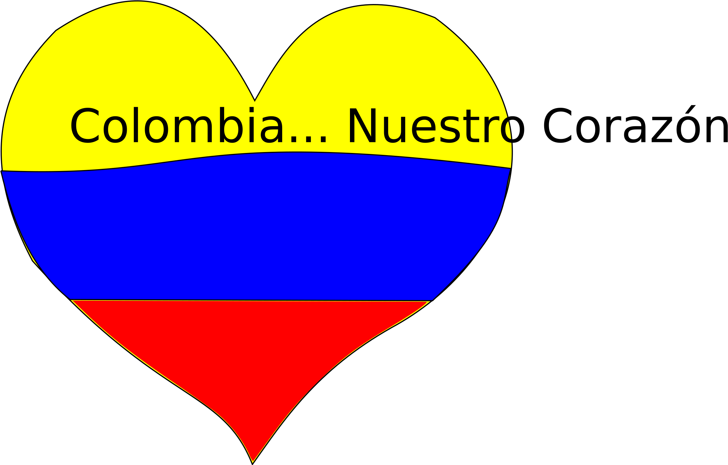 This Free Icons Png Design Of Colombia Corazón (2400x1522), Png Download