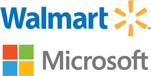 Walmart And Microsoft Logos - Walmart (500x281), Png Download