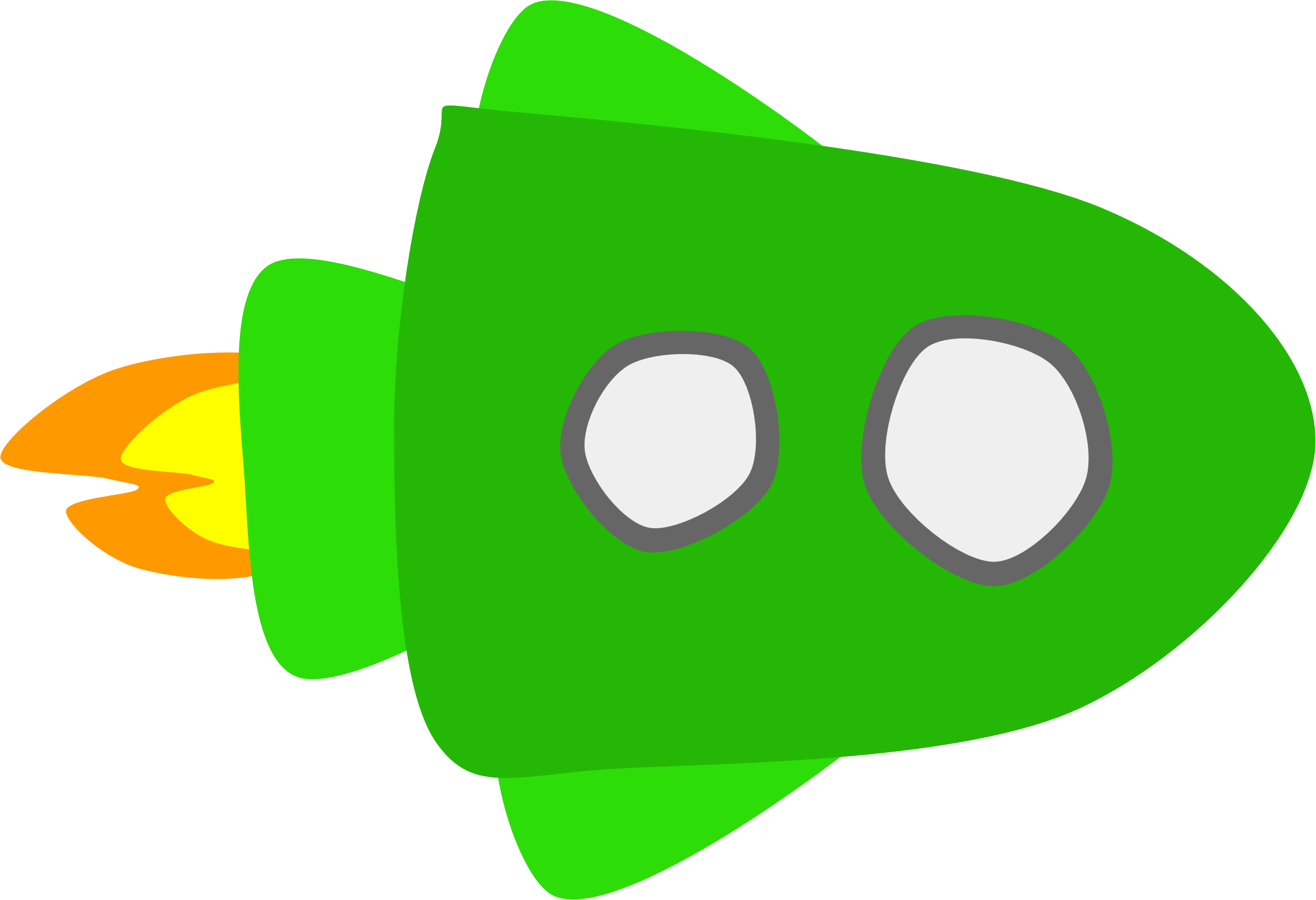 This Free Icons Png Design Of Green Spaceship (2289x1566), Png Download