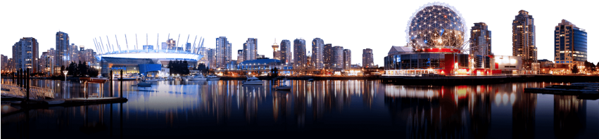 Free Png Vancouver City Skyline Png Images Transparent - City With Transparent Background (850x233), Png Download