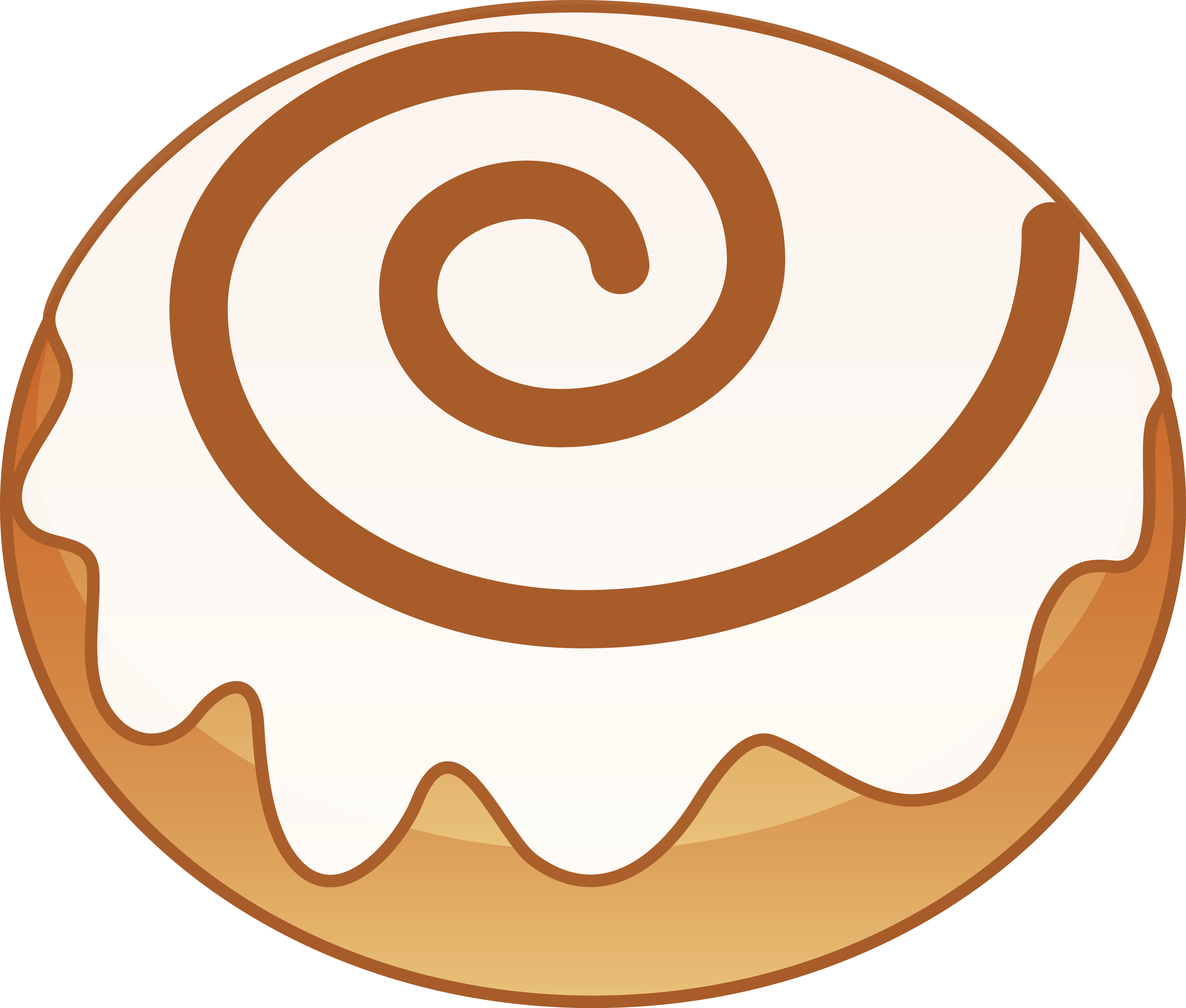 Sweet Cinnamon Roll - Cinnamon Rolls Clipart (5930x5040), Png Download