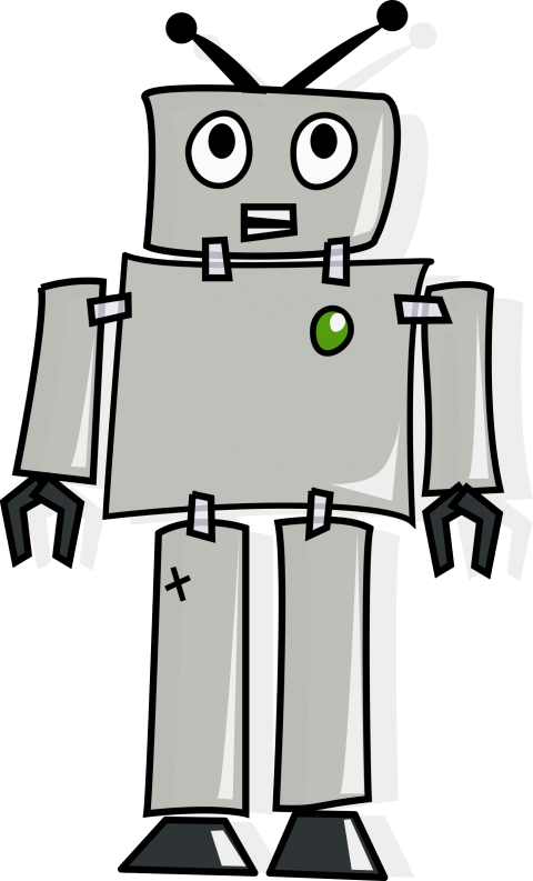 Robotics Cartoon Comics Drawing - Cartoon Robot (454x749), Png Download
