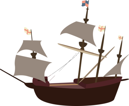 Pirate Ship Boat Drawing Download - ! 5'x7'area Rug (413x340), Png Download