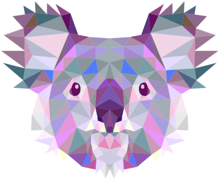 Awesome Pics - Koala Geometric Png (458x458), Png Download