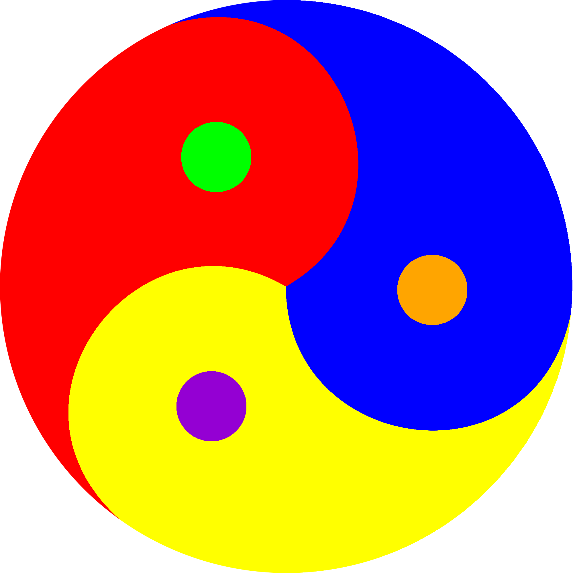 Yin Yang Triality Color Theory (2000x2000), Png Download