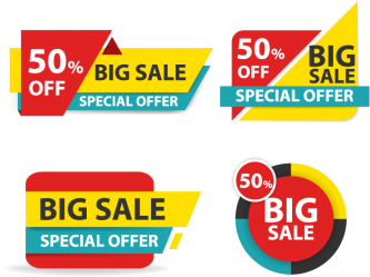 Colorful Shopping Sale Banner, Business, Card, Template - Sale Banner Png (360x360), Png Download