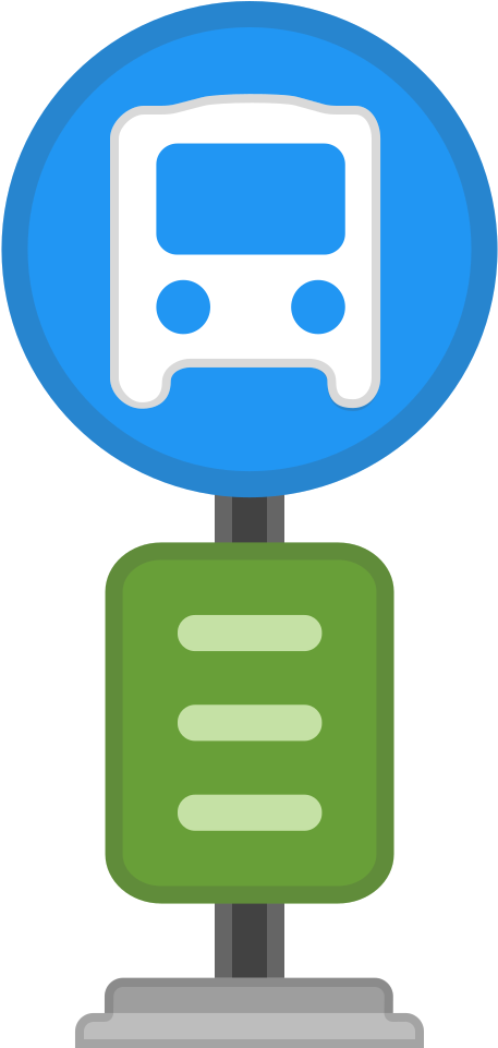 Bus Stop Icon - Bus Stop Emoji (1024x1024), Png Download