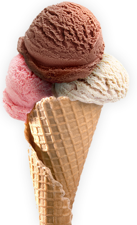 Cone - 3 Scoop Ice Cream (466x765), Png Download