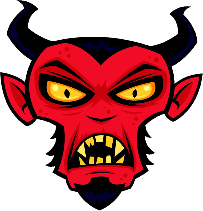 Demon Face Png Clip Art Freeuse Stock - Mad Devil (800x833), Png Download