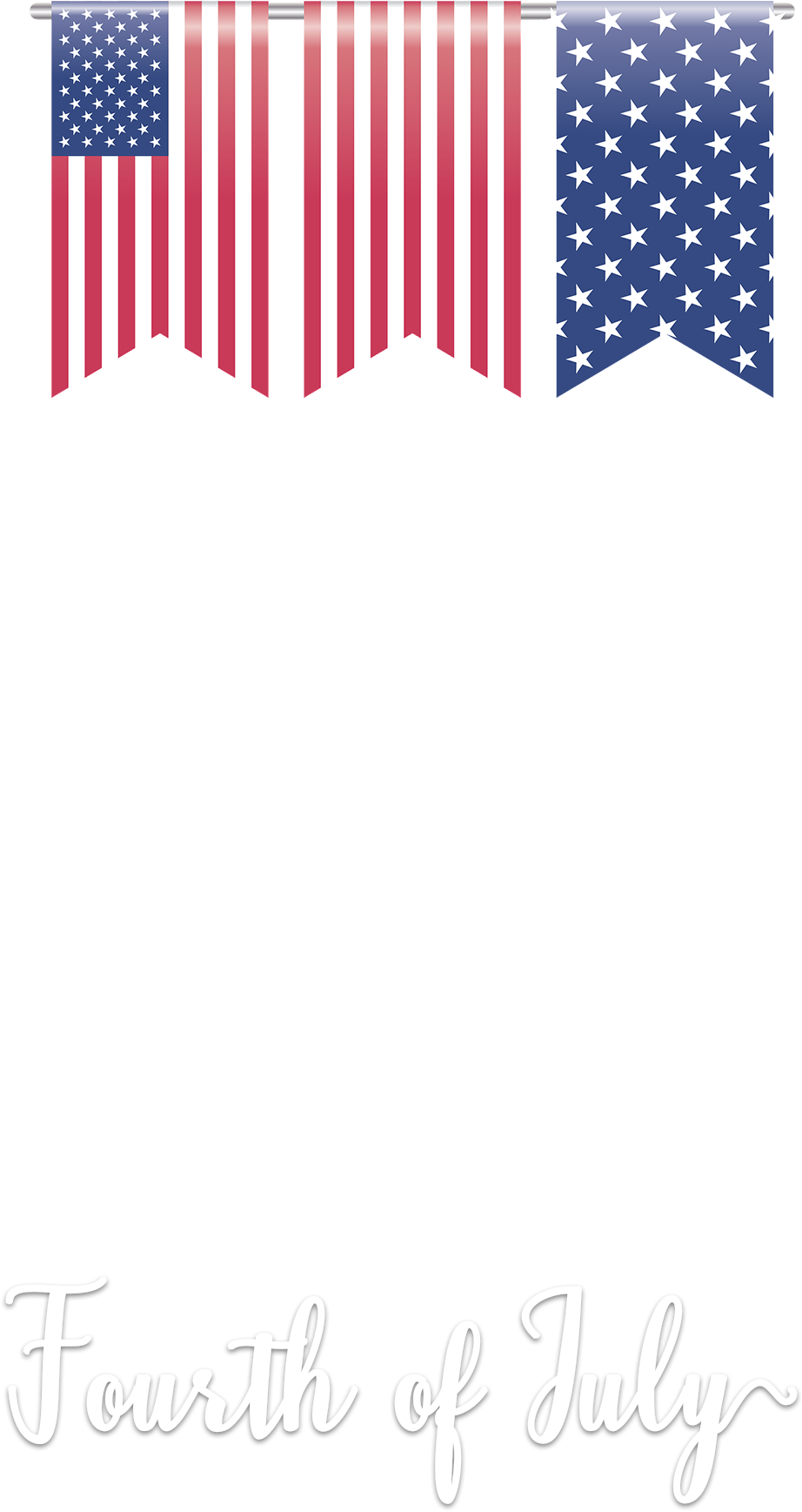 Flags 4th Of July - 4th Of July Png Snapchat Geofilter (1080x1920), Png Download