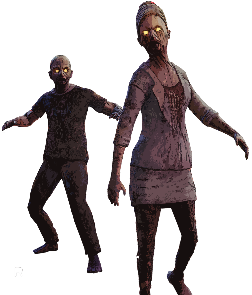 Mtvr Zombiesurvival Cartoon Zombies - Portable Network Graphics (1000x1414), Png Download