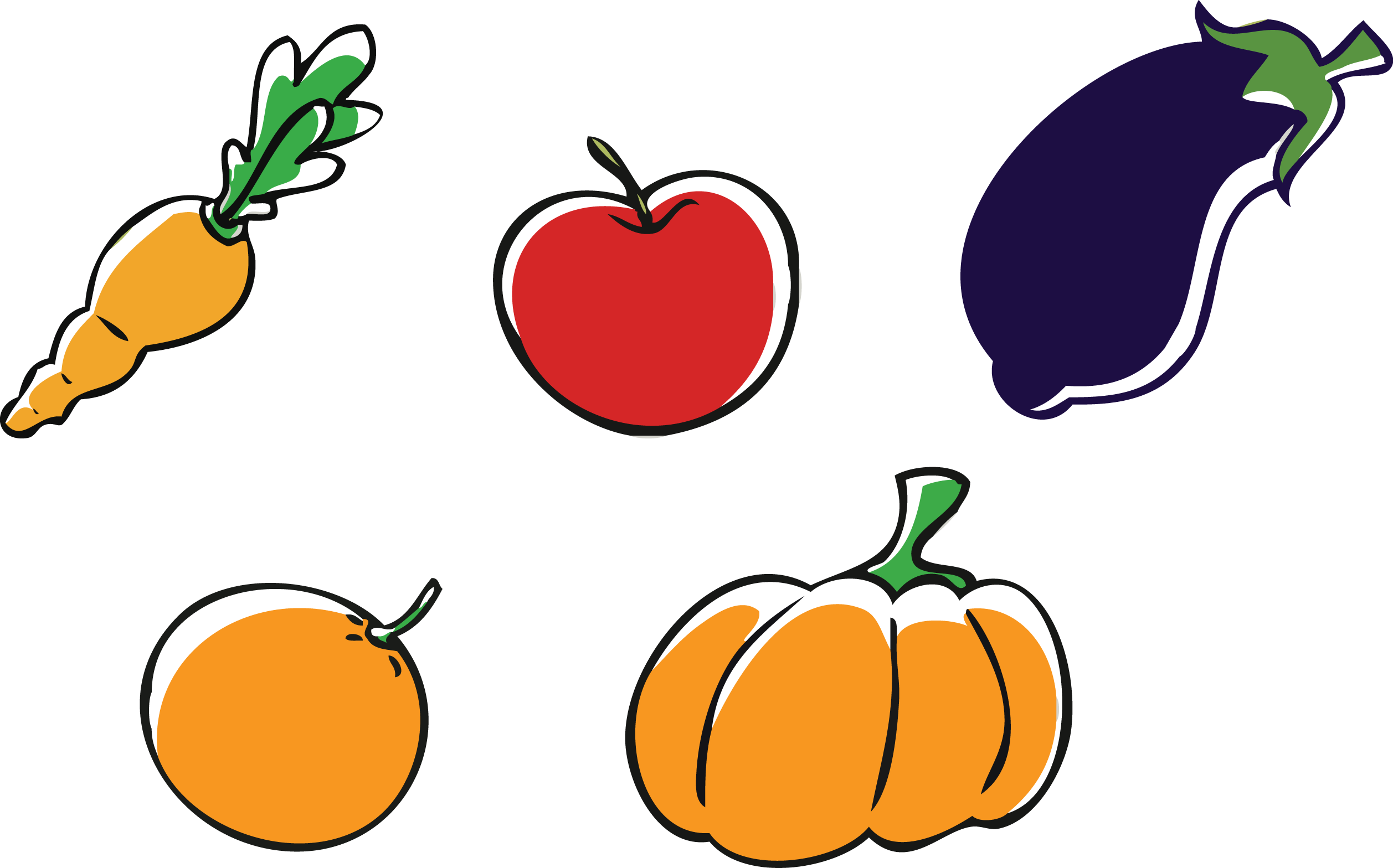 Transparent Library Apple Pumpkin Vegetable Clip Art - Frutas Y Verduras Dibujos (2515x1568), Png Download