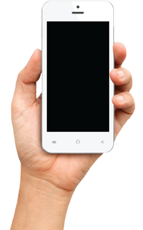Holding Cell Phone - Smartphone (410x493), Png Download