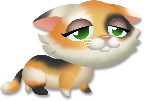 Calico Kitten Tired - Hay Day Gatitos (559x559), Png Download