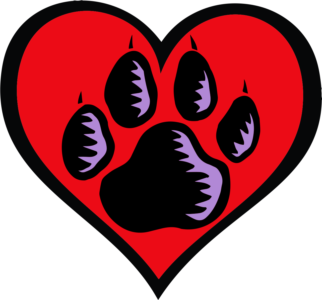 Heart Paw Print Png Www - Heart Transplant Clip Art (1295x1195), Png Download