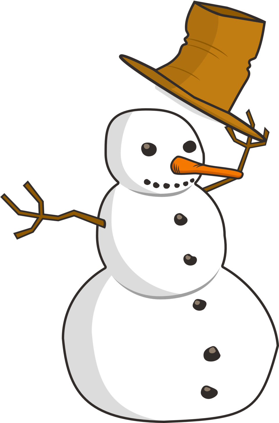 How To Set Use Hat Tip Snowman Clipart (584x900), Png Download