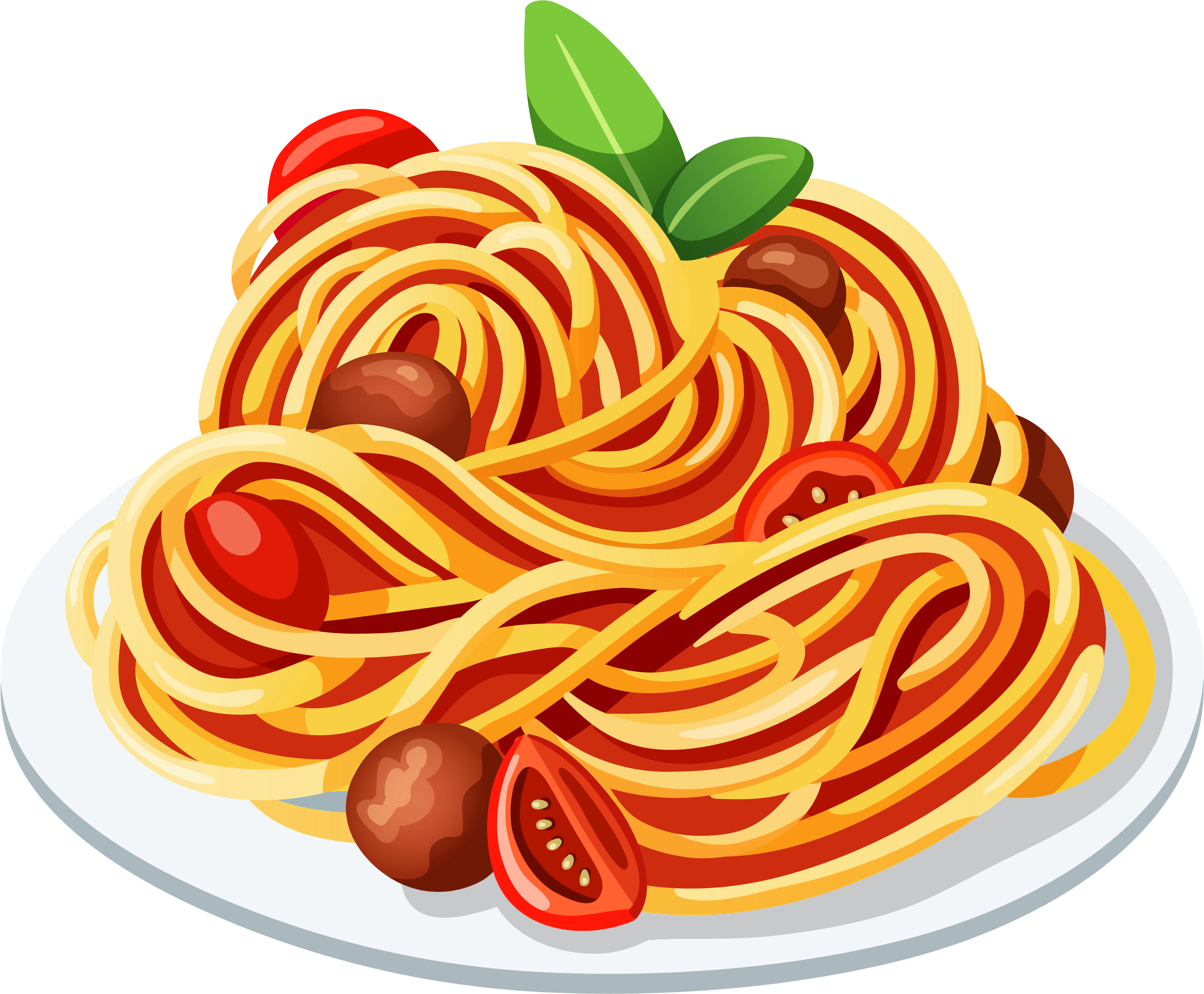 Pasta Clipart - Spaghetti Clip Art Free (3299x2718), Png Download