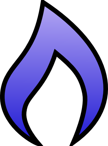 Blue Flame Svg Clip Arts 444 X 597 Px (444x597), Png Download