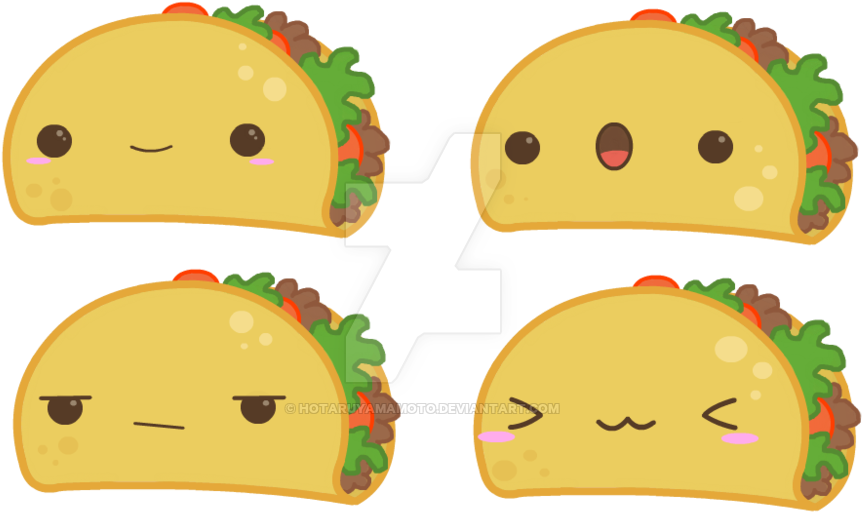 Chibi Tacos By Hotaruyamamoto On Deviantart - Chibi Taco (1024x625), Png Download