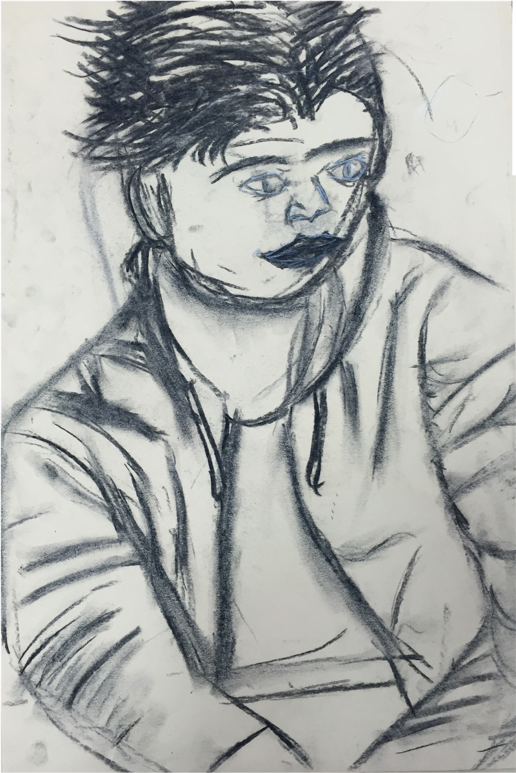 We Were Assigned To Draw A Friend/partner In This Project - Sketch (1200x1600), Png Download