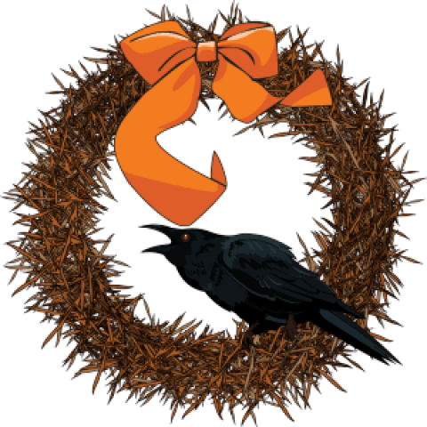 Free Png Free Halloween Witches Ghosts Bats Png Images - Halloween Wreath Clip Art (480x480), Png Download