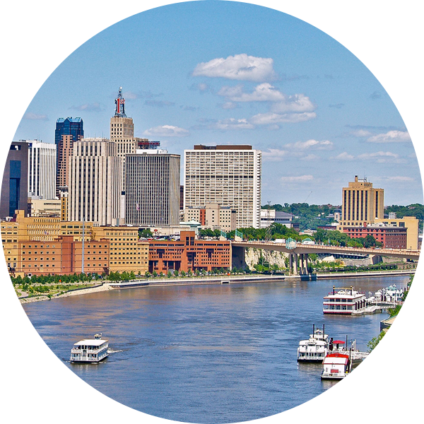 Saint Paul - “ - St Paul Mississippi River (600x600), Png Download