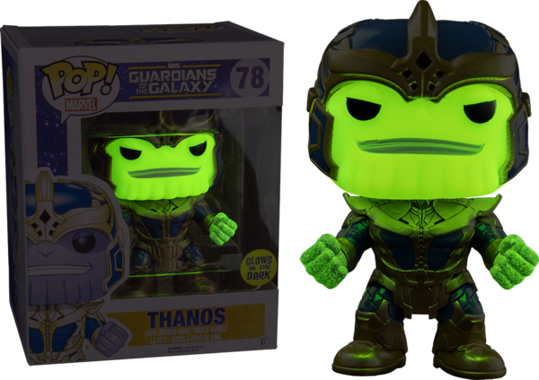 Figure Thanos Glow In The Dark - Funko Glow In The Dark Thanos 6-inch Pop! Vinyl Figure (600x424), Png Download