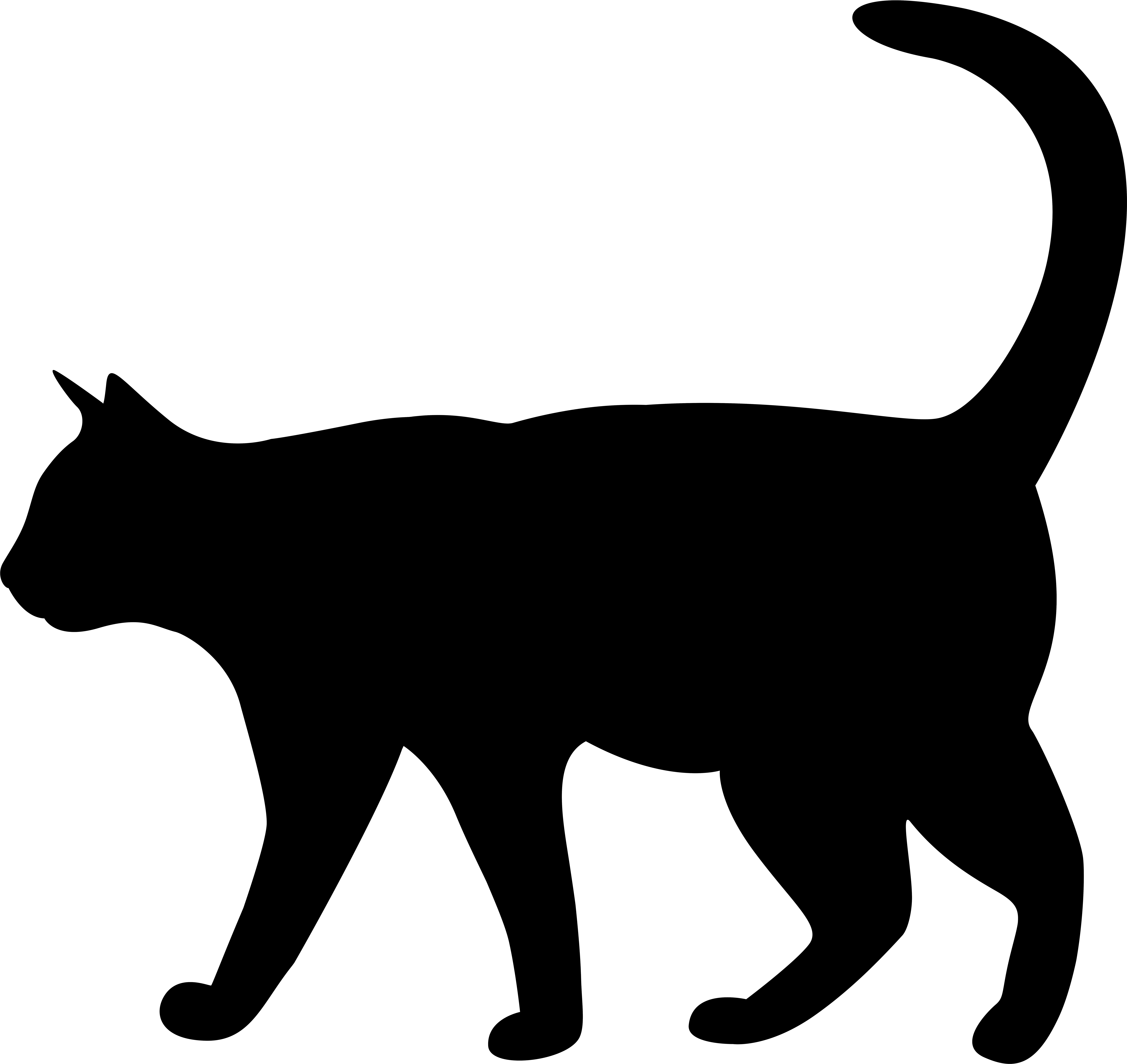 Black Cat Clipart Transparent (8000x7522), Png Download