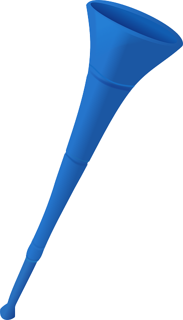 Vuvuzela, Horn, Lepatata Mambu, Plastic, Trumpet - Blue Vuvuzela (366x640), Png Download