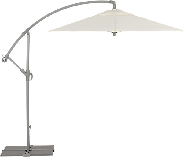 Cb2 Eclipse White Outdoor Umbrella - White Outdoor Umbrella Png (598x598), Png Download