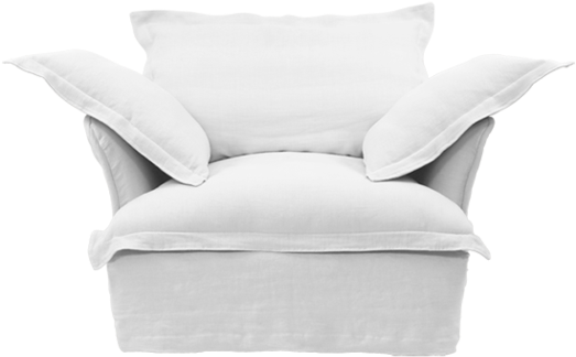 Transparrent Armchair - Linen (800x565), Png Download