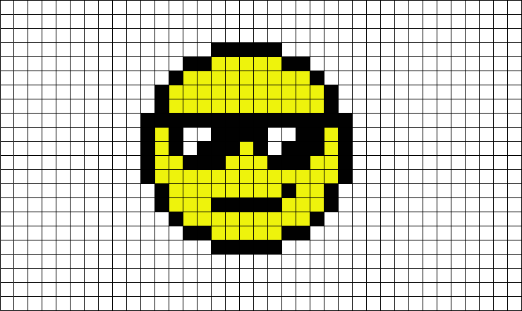 Cool Emoji Pixel Art Pixel Art Emoji 15 - Happy Emoji Pixel Art (740x441), Png Download