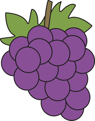Free Grapes Clipart - Clip Art Grapes (394x500), Png Download