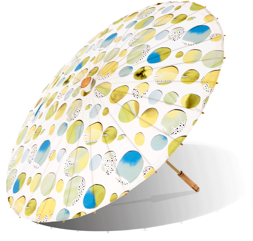 Lily-lark Blue, Green And Yellow Fun Circles Print - Yellow (1024x1024), Png Download